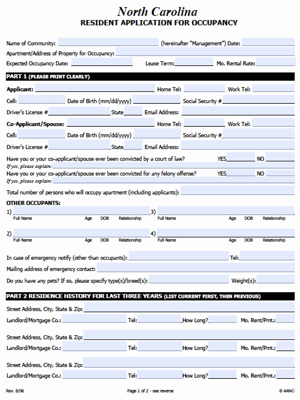 Nc Eviction Notice Template Lovely Free north Carolina Rental Application Template