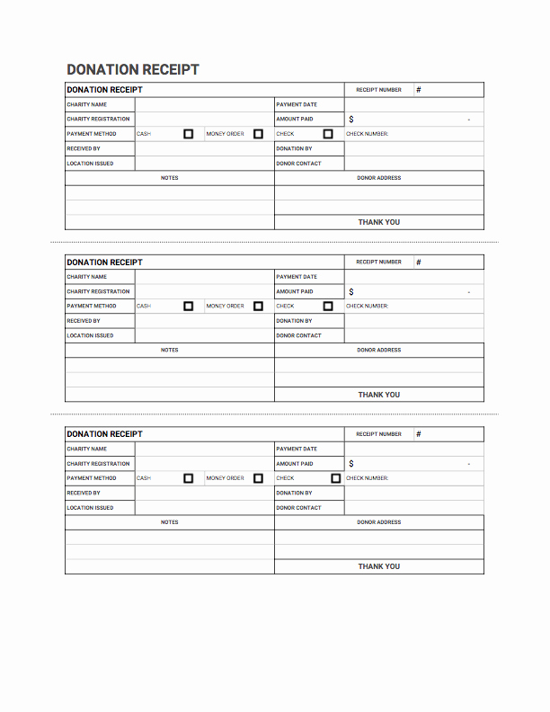 Non Profit Invoice Template New Donation Receipt Free Downloadable Templates