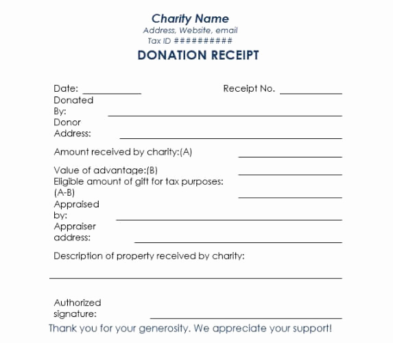 Non Profit Invoice Template Unique Non Profit Donation Receipt Template