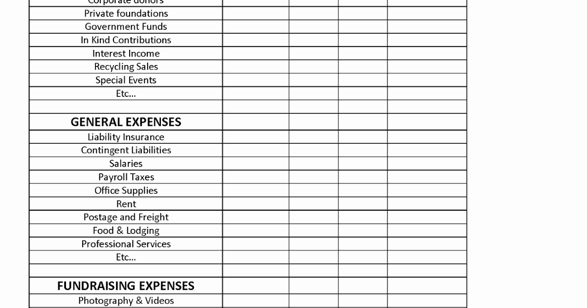Non Profit Operating Budget Template Best Of Non Profit Bud Template