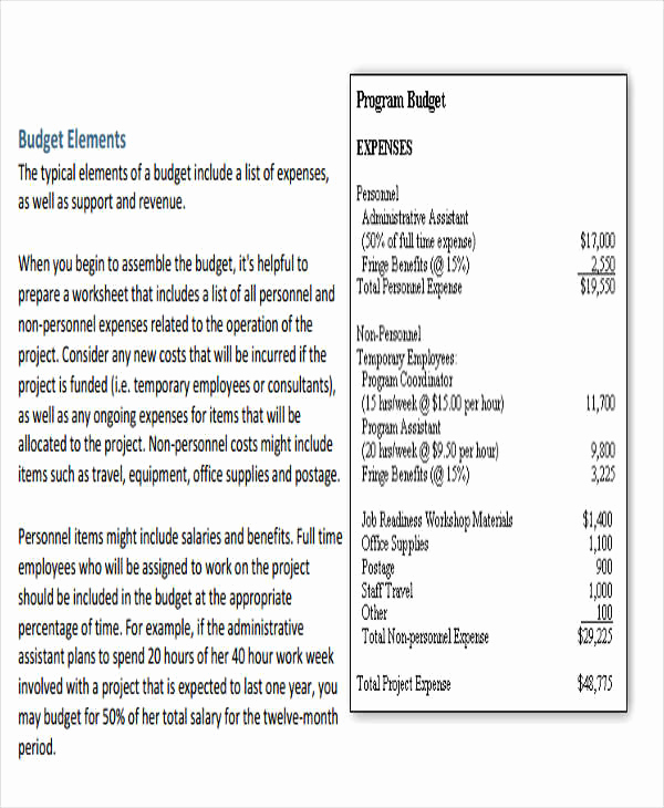 Non Profit Operating Budget Template New 12 Non Profit Bud Templates Word Pdf Excel Google