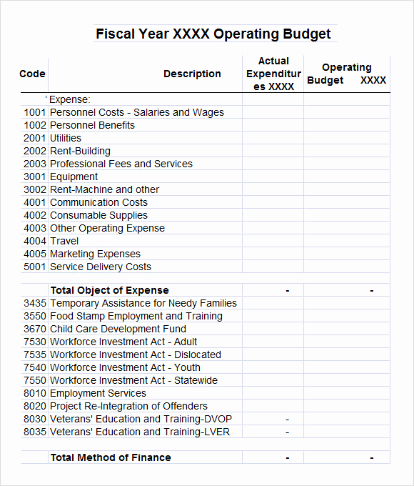 Non Profit Operating Budget Template Unique Nonprofit Annual Operating Bud Template