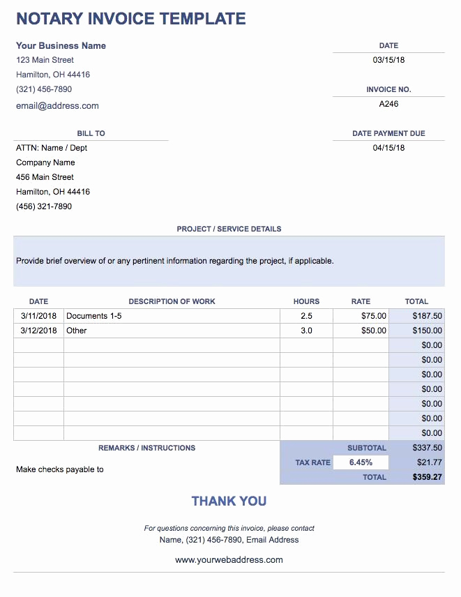 Notary Invoice Template Free Best Of Free Google Docs Invoice Templates