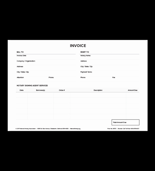 Notary Invoice Template Free Elegant Notary Signing Agent Invoices