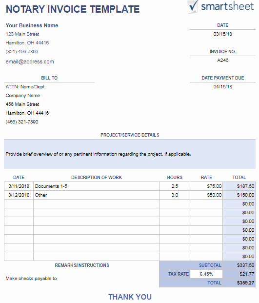 Notary Invoice Template Free New 15 Free Google Docs Invoice Templates