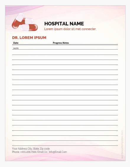 Nursing Progress Notes Template Elegant 5 Nursing Progress Notes Templates for Ms Word