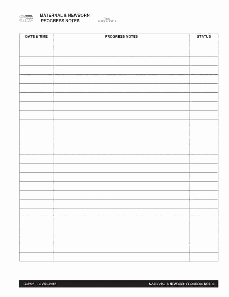 Nursing Progress Notes Template Unique 43 Progress Notes Templates [mental Health Psychotherapy