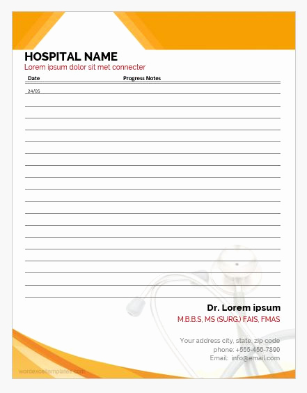 nursing progress notes templates