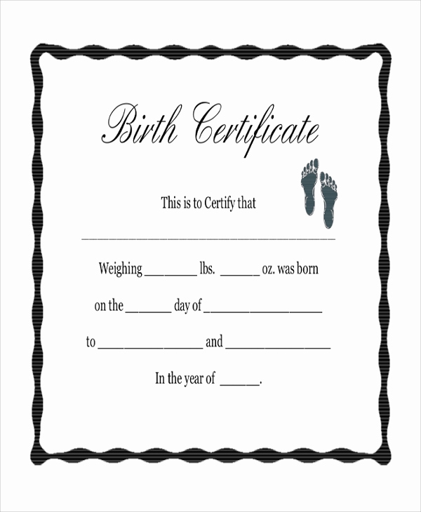 Official Blank Birth Certificate Template Beautiful Sample Blank Certificate 8 Documents In Pdf Word