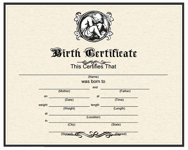 Official Blank Birth Certificate Template Best Of 13 Free Birth Certificate Templates