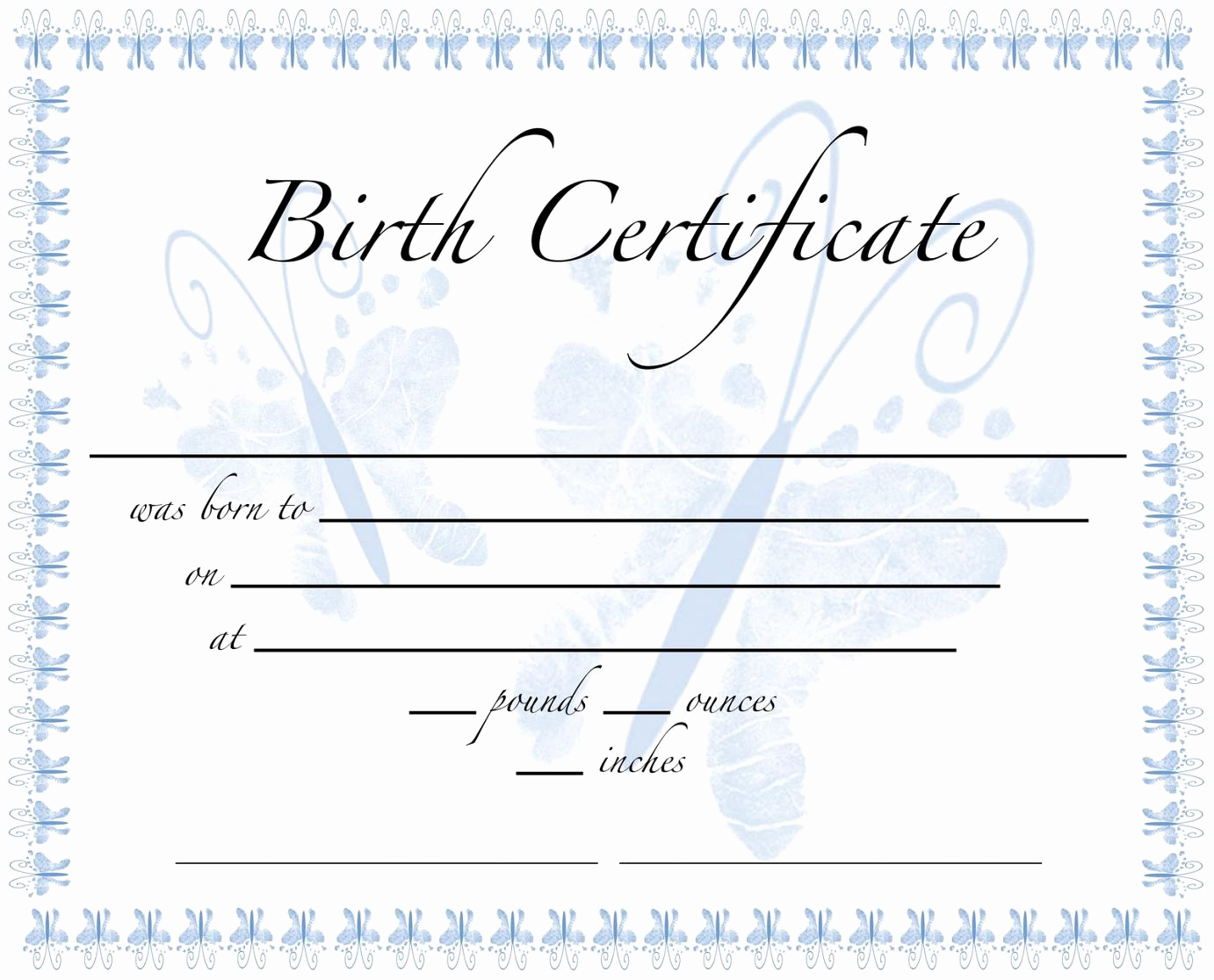 Official Blank Birth Certificate Template Best Of Birth Certificate Template Sample Pdf