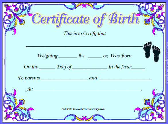Official Blank Birth Certificate Template Fresh Free 6 Editable Ficial Puppy Hospital Birth Certificate