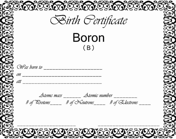 Official Blank Birth Certificate Template Lovely Blank Birth Certificate Template for Elements Image