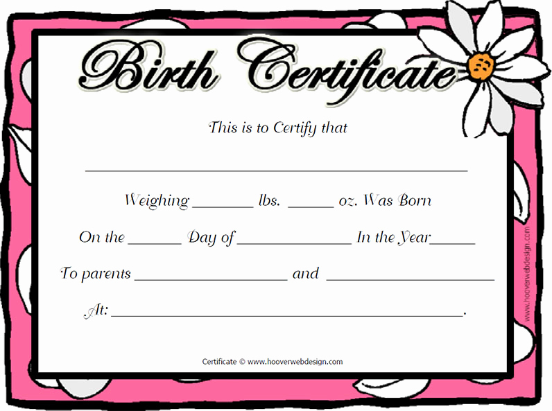 Official Blank Birth Certificate Template Luxury Birth Certificate Templates Free Word Pdf Psd format