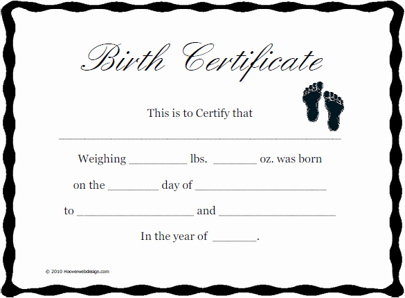Official Blank Birth Certificate Template New Certificate Template 50 Free Printable Word Excel Pdf