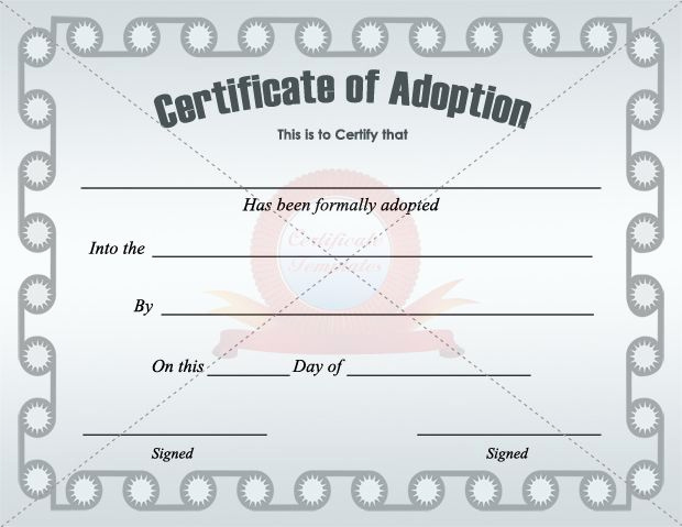 Old Birth Certificate Template Beautiful Adoption Certificate Template Certificate Templates