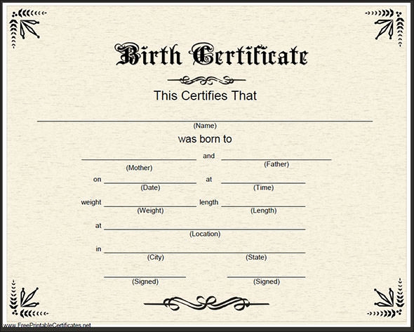 Old Birth Certificate Template Beautiful Birth Certificate 14 Download Free Documents In Word Pdf