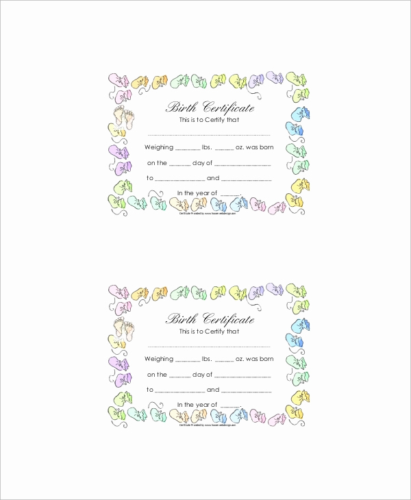 Old Birth Certificate Template Lovely Free 12 Sample Birth Certificates In Ms Word