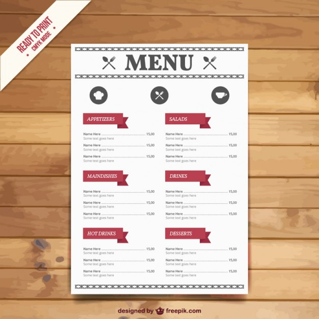 One Page Menu Template Best Of Restaurant Menu Template Vector