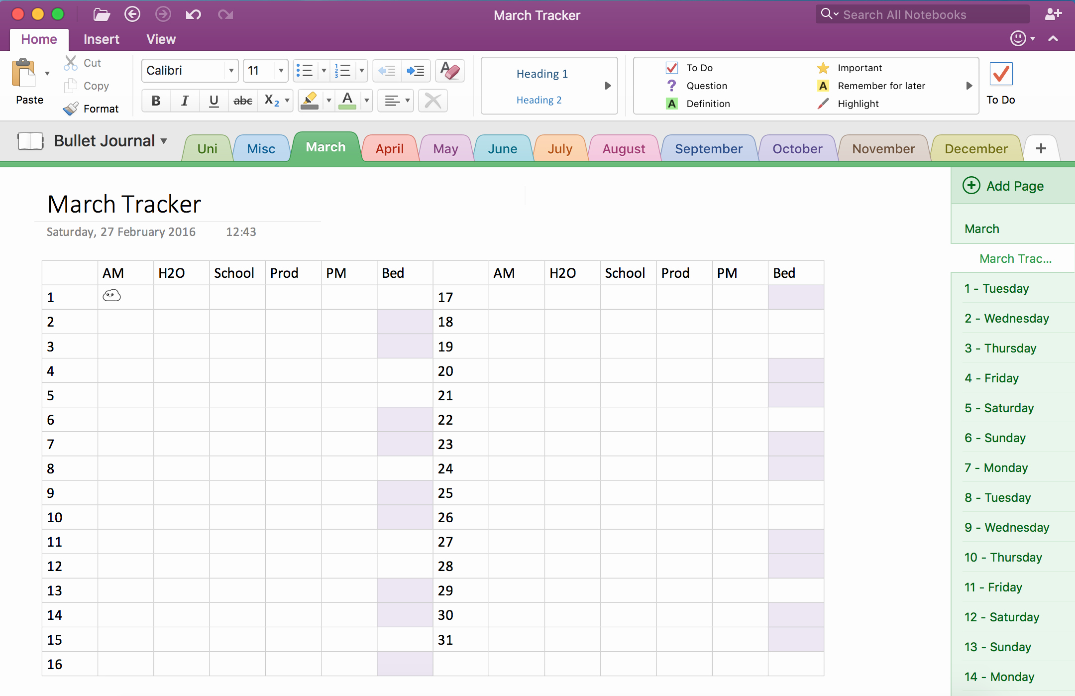 Onenote to Do List Template Luxury 28 Of Enote Log Template