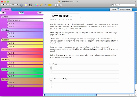 Onenote to Do List Template New Growly Notes A Free Alternative to Enote for Mac Users