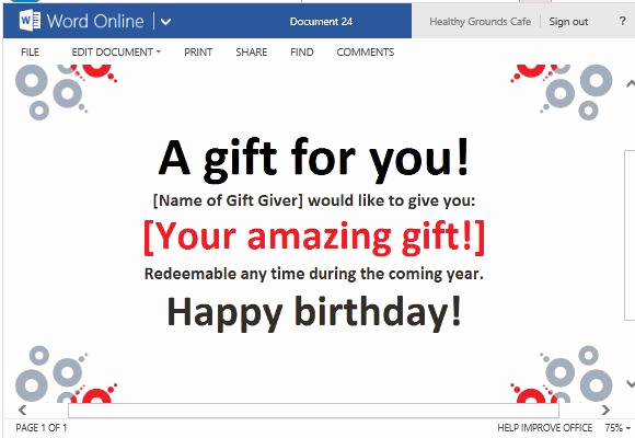 Online Gift Certificate Template Elegant Best Gift Certificate Templates for Word Line