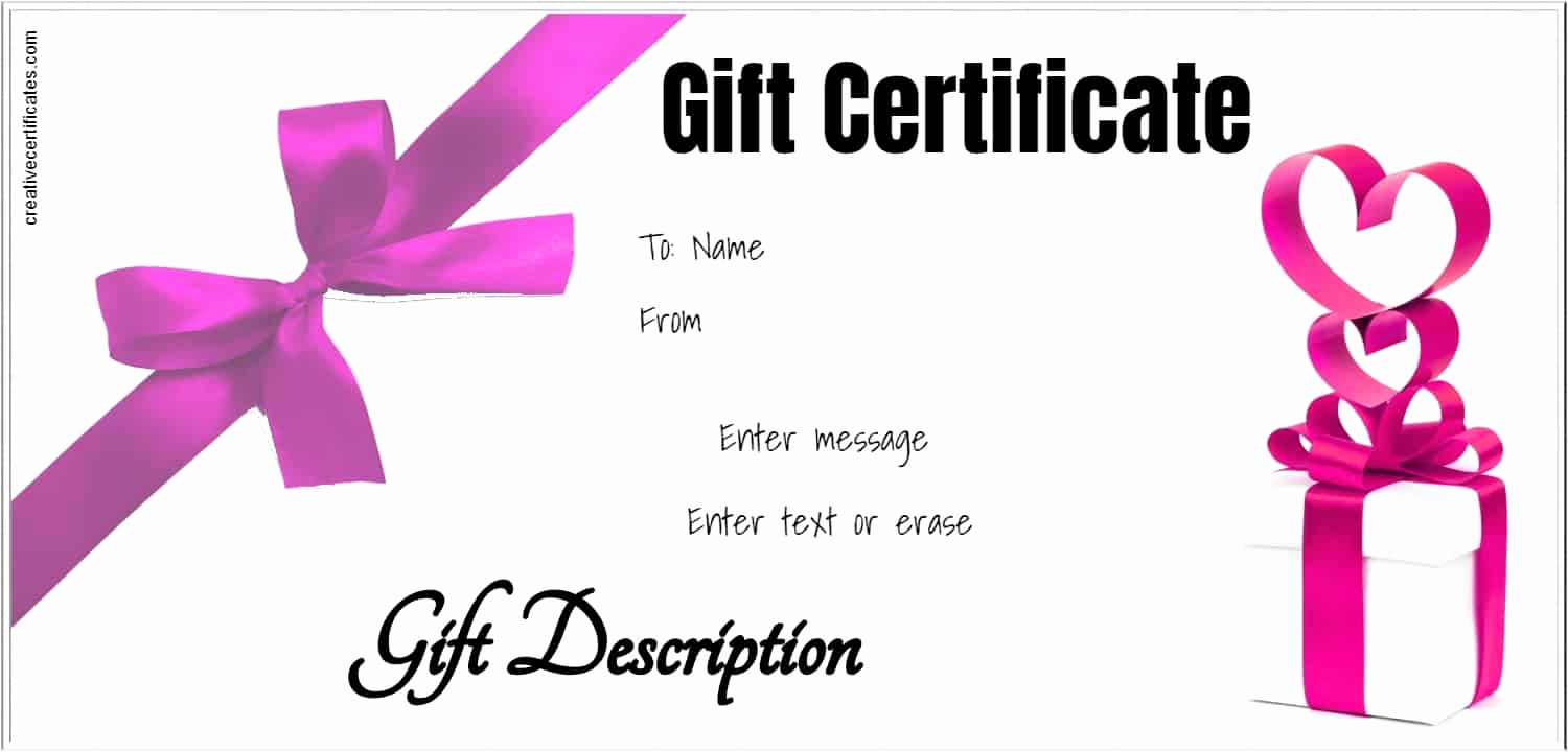 Online Gift Certificate Template Elegant Free Gift Certificate Template 50 Designs