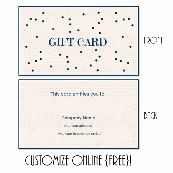 Online Gift Certificate Template Luxury Free Printable T Card Templates that Can Be Customized