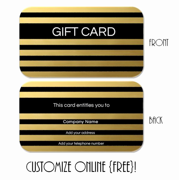 Online Gift Certificate Template New Free Printable T Card Templates that Can Be Customized