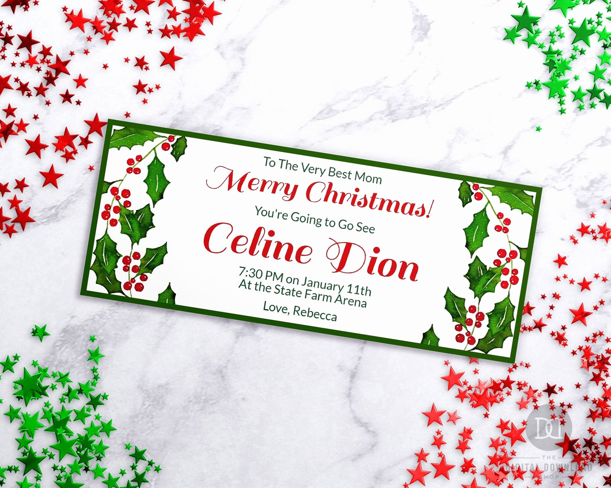 Online Gift Certificate Template Unique Christmas Gift Certificate Template Watercolor Holly