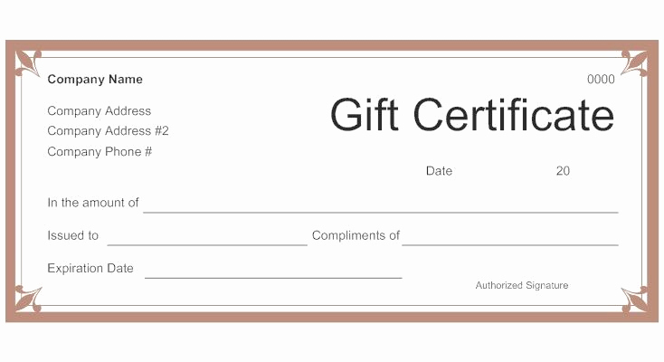 Online Gift Certificate Template Unique Here to Download This Example