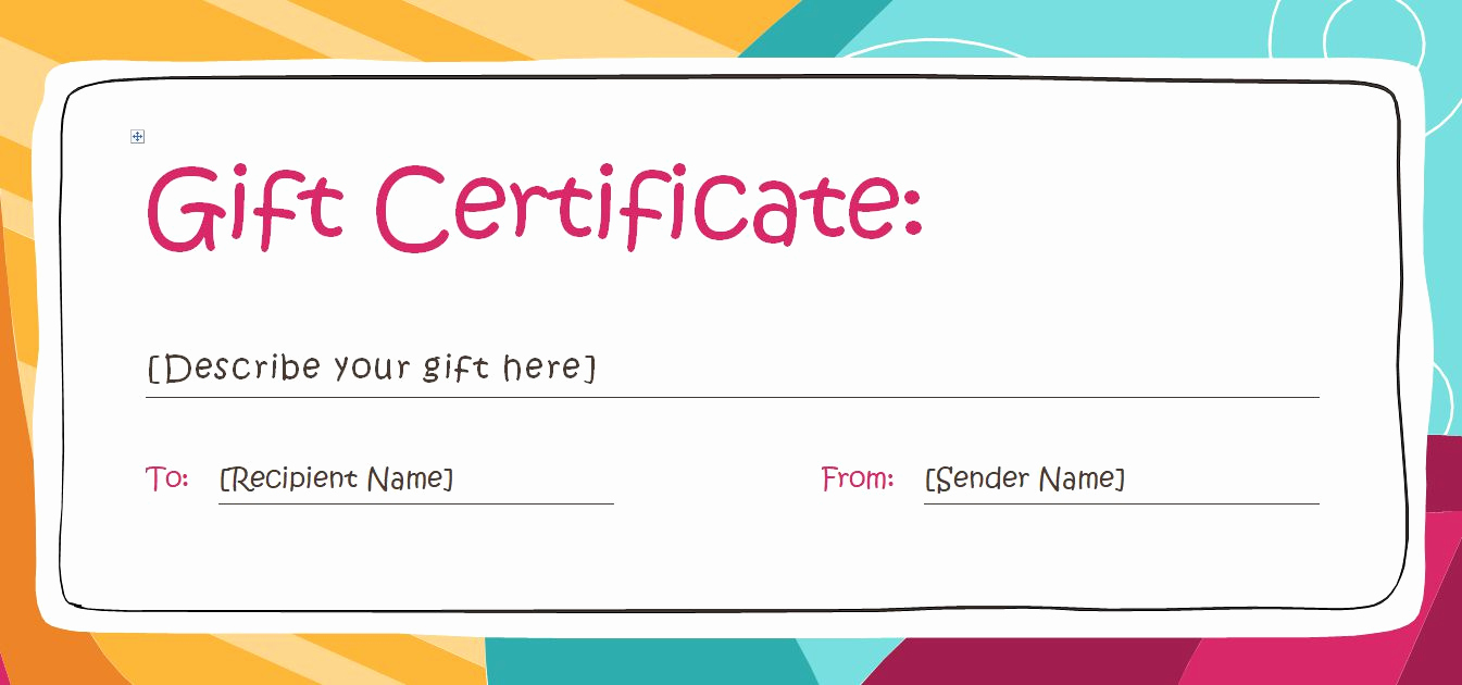 Online Gift Certificate Template Unique Shopping Spree Certificate Template