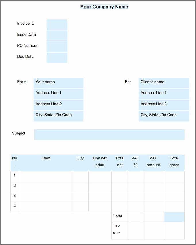 Open Office Invoice Template Free Beautiful Open Fice Invoice Template