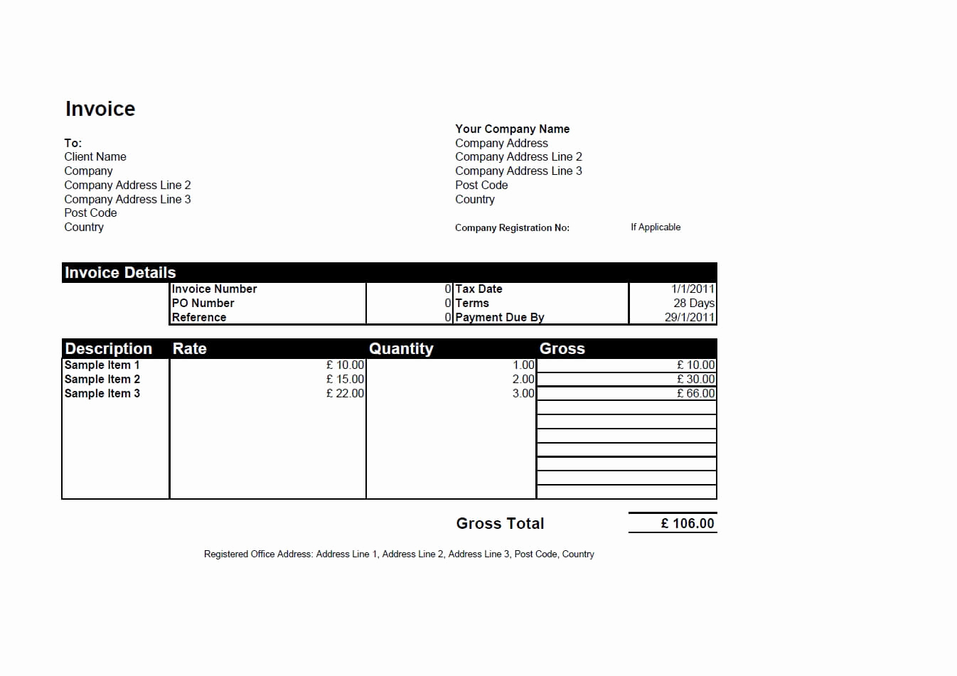 Open Office Invoice Template Free Elegant Free Invoice Templates for Word Excel Open Fice