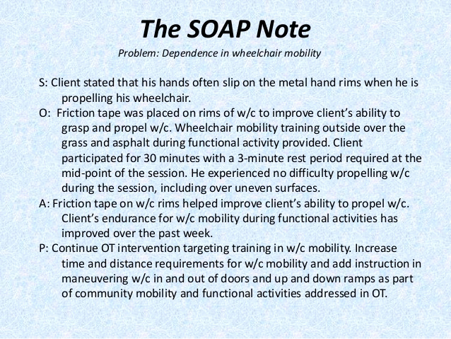 Ot Progress Note Template Awesome Ot 425 Intro to Clinical Documentation In Occupational therapy