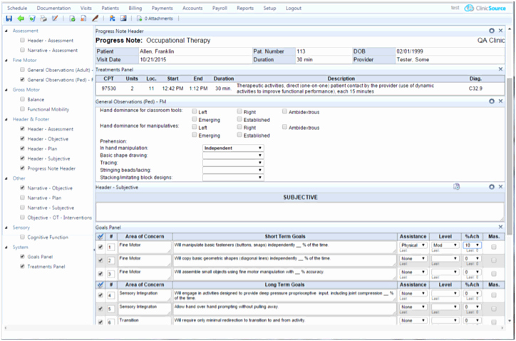 Ot Progress Note Template Best Of Occupational therapy Practice Management software