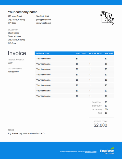 Painters Invoice Template Free Fresh Painting Invoice Template Free Download