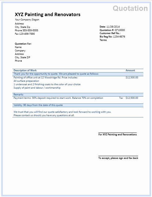 Painters Invoice Template Free New 11 Free Sample Painting Estimate Templates Printable Samples