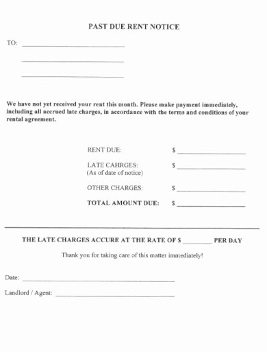 Past Due Rent Notice Template Lovely 10 Best Late Rent Notice to Tenant Templates Pdf Psd