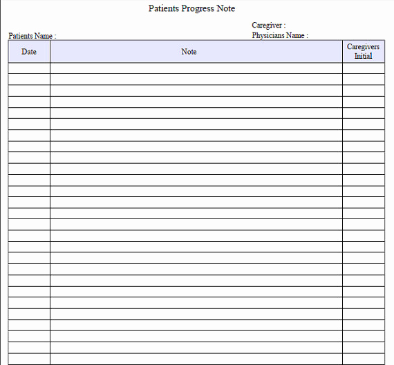 Patient Progress Note Template Beautiful Progress Note Template