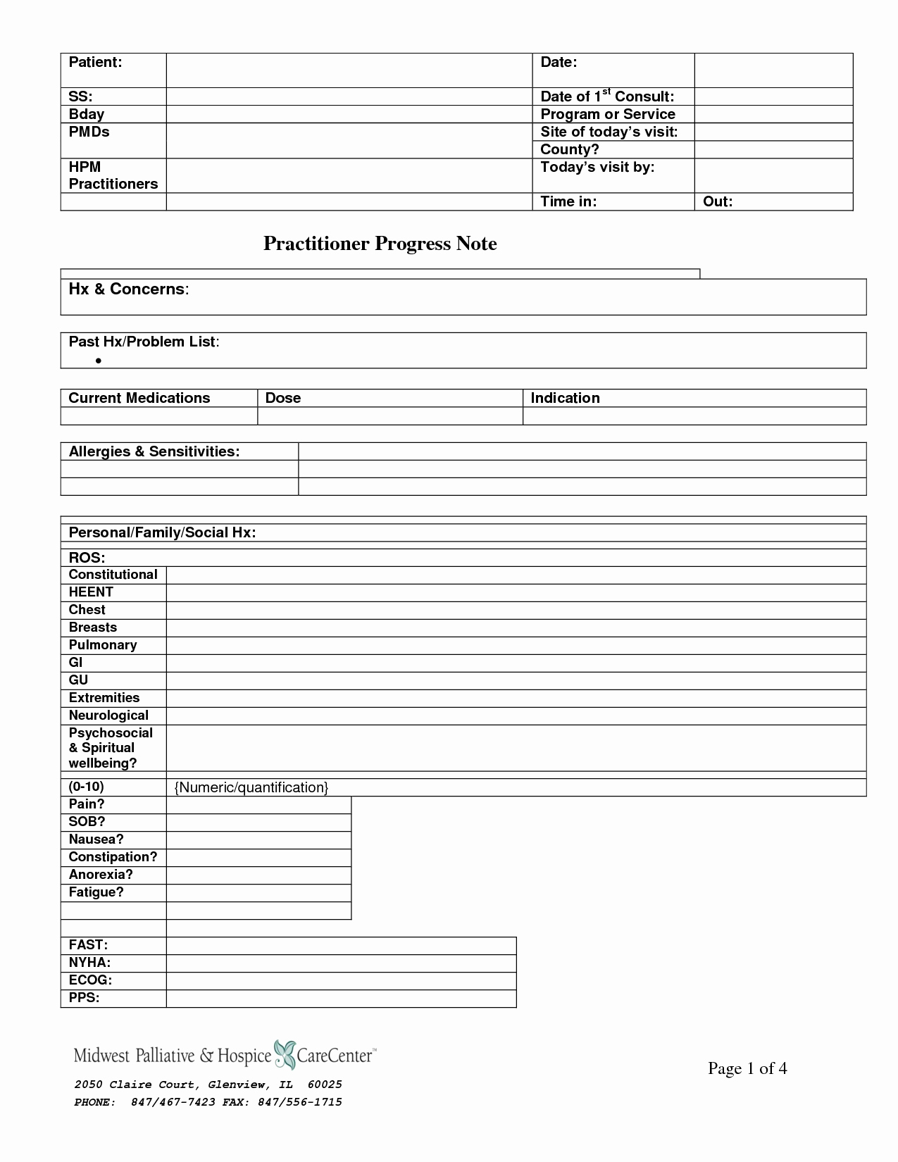 Patient Progress Note Template Best Of Progress Note Template