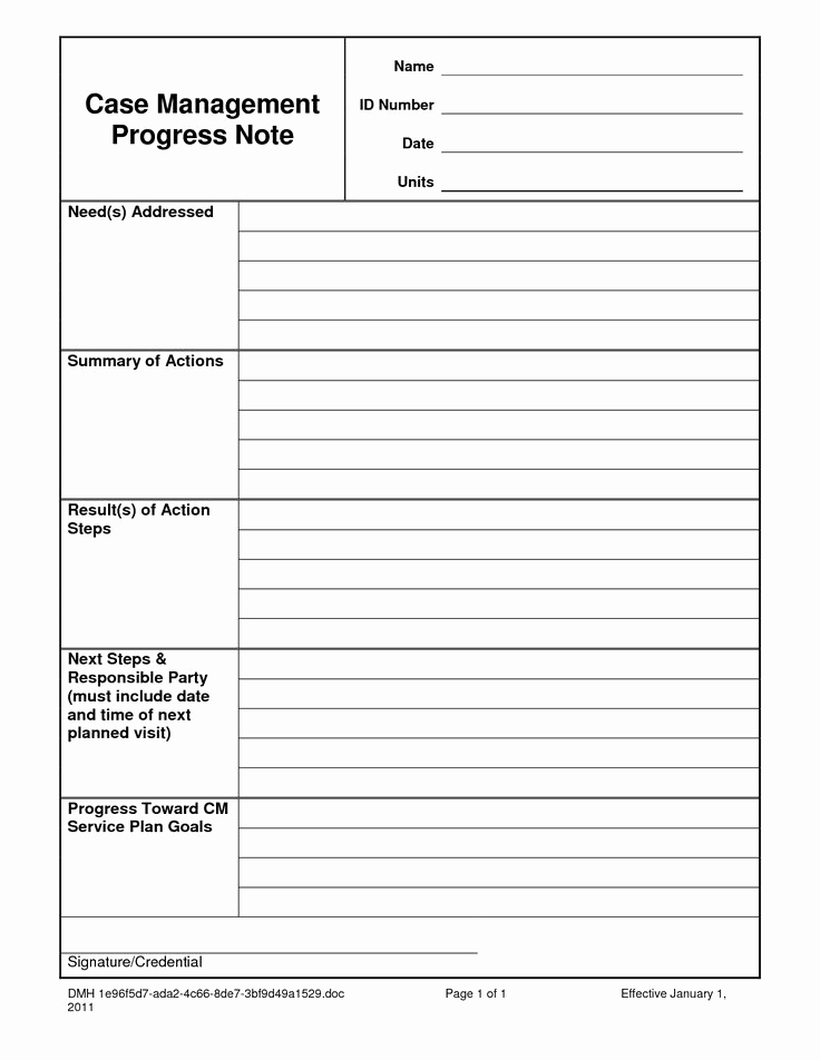 Patient Progress Notes Template Beautiful Case Notes Template