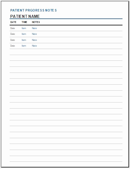 Patient Progress Notes Template Fresh 5 Best Patient Note Templates for Ms Word &amp; Excel
