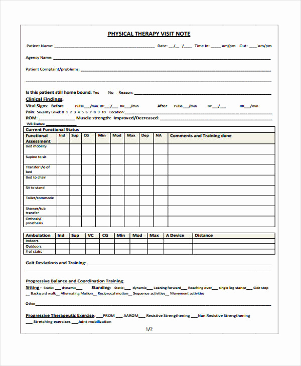 Patient Progress Notes Template Inspirational therapy Note Templates 6 Free Word Pdf format Download