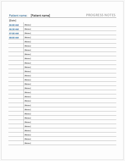 Patient Progress Notes Template Unique 5 Best Patient Note Templates for Ms Word &amp; Excel