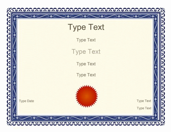 Pdf Certificate Template Free Awesome 99 Free Printable Certificate Template Examples In Pdf