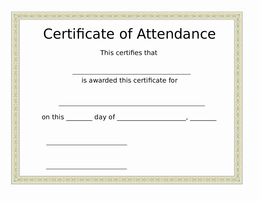 Pdf Certificate Template Free Lovely Printable Certificate Of attendance Pdf