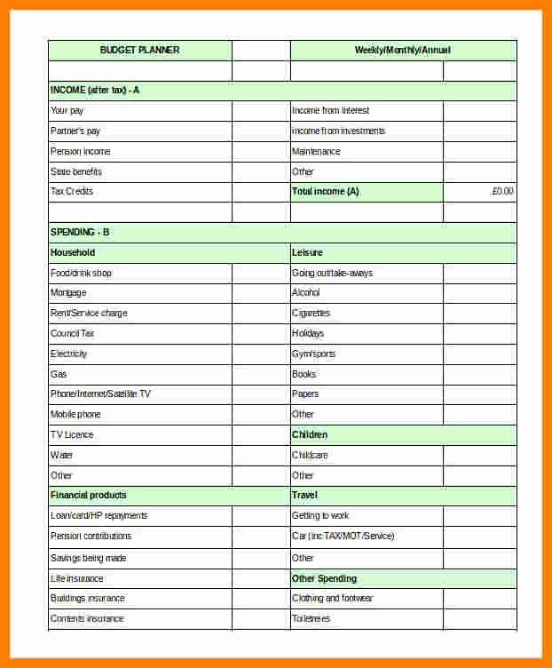 Personal Budget Spreadsheet Template Best Of 9 Household Ledger Template