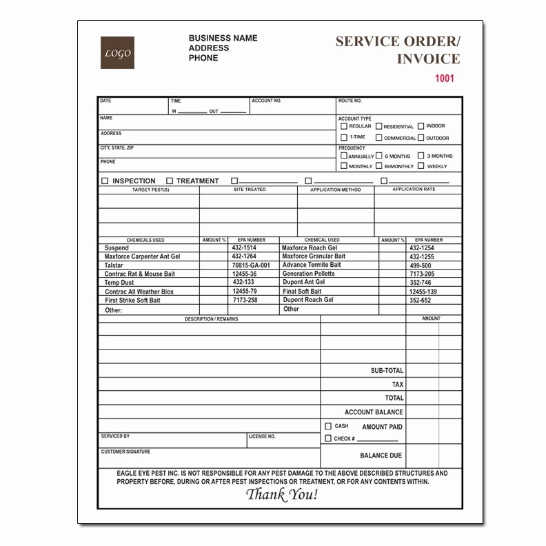 Pest Control Invoice Template Best Of Categories