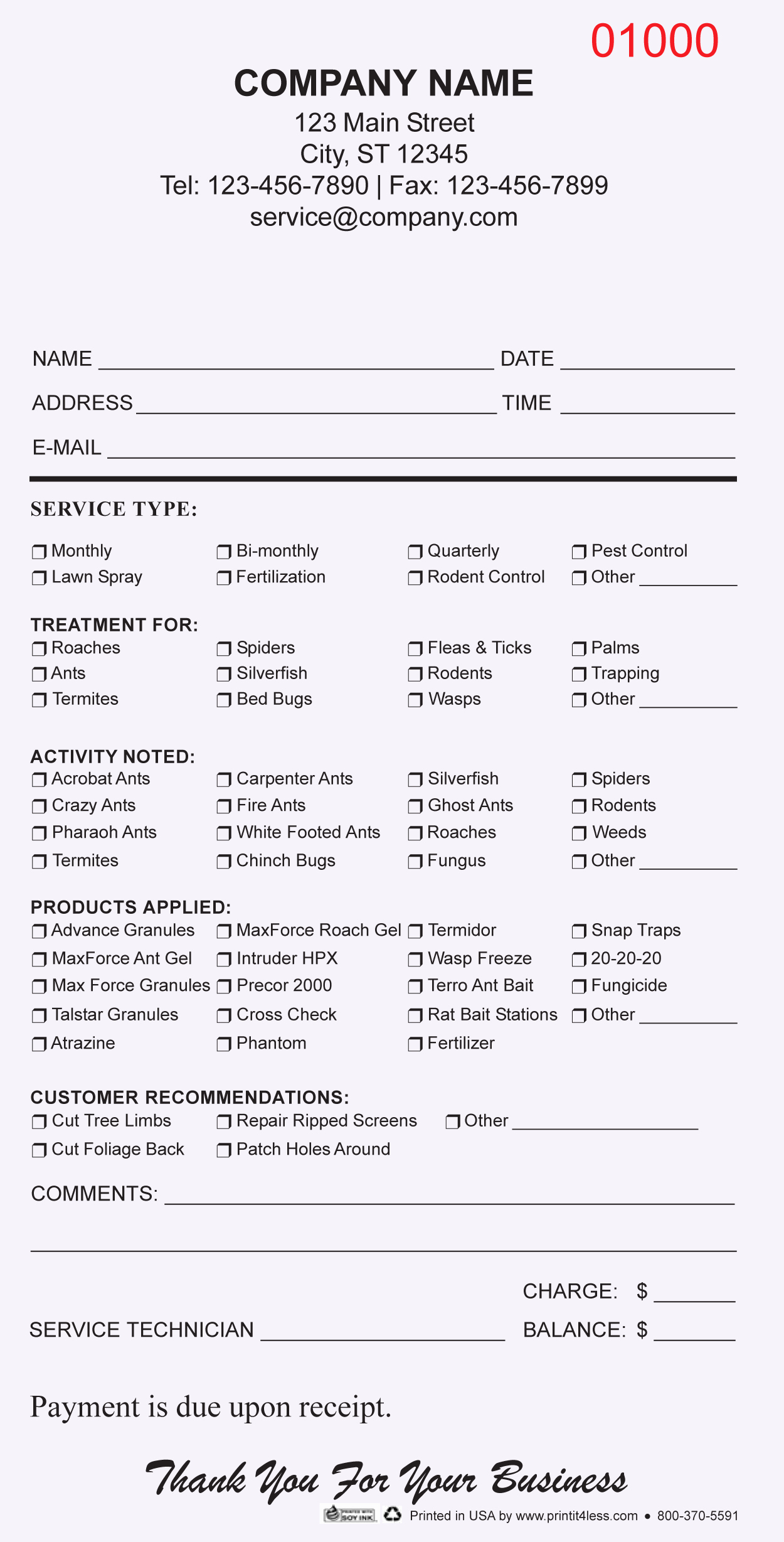 Pest Control Invoice Template Elegant Designing A Pest Control form Printit4less Printit4less